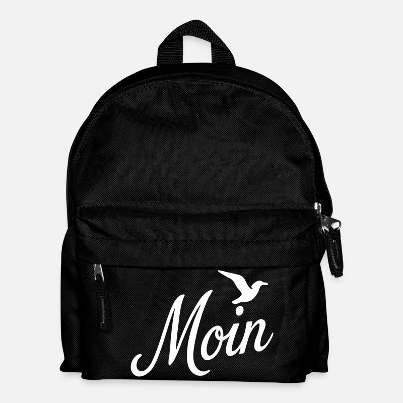 Moin Möwe - Kinder Rucksack - Schwarz