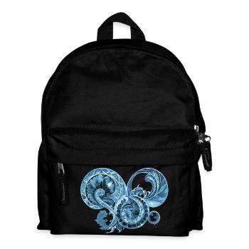 Ornement bleu - Sac à dos Enfant - noir - Devant