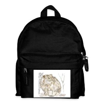 Manul-Wildkatze - Kinder Rucksack - Schwarz - Vorne