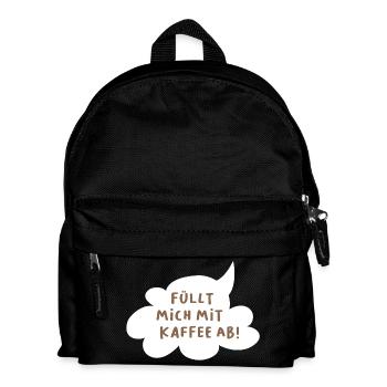 Coffee Cloud Speech Bubble Office Humor Cool Sayings - Kids' Backpack - black - Front