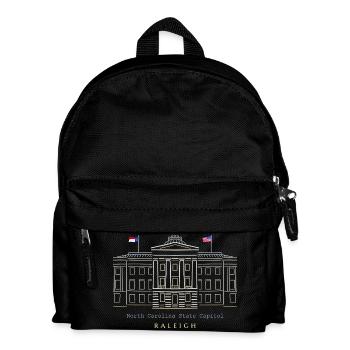 Raleigh, Drawing North Carolina Capitol, USA - Kids' Backpack - black - Front