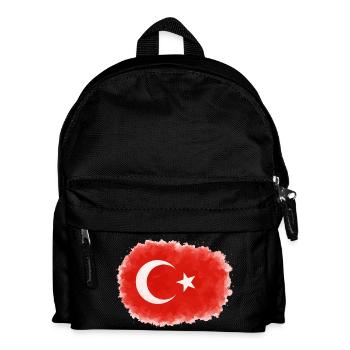 Türkei Fahne - Kinder Rucksack - Schwarz - Vorne