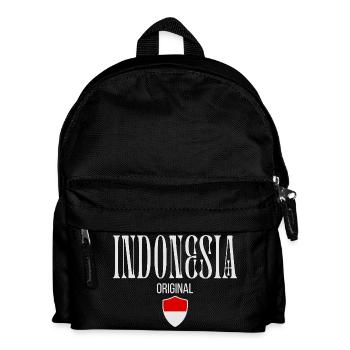 Indonesische Flagge, indonesischer Stolz - Kinder Rucksack - Schwarz - Vorne
