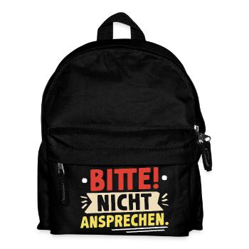 Malle NICHT ANSPRECHEN Mallorca Party Lustig - Kinder Rucksack - Schwarz - Vorne