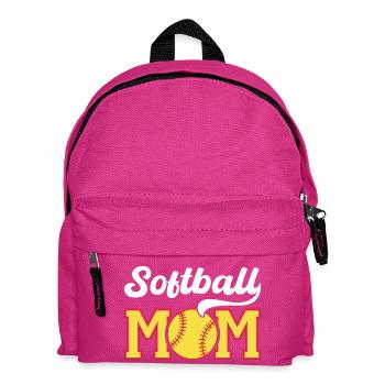Softball Mama Pride Grafik - Kinder Rucksack - Fuchsia - Vorne