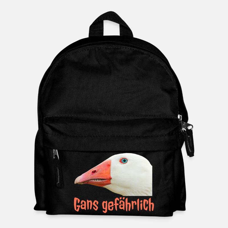 Ganz Gefährlich Gänsekopf - Kinder Rucksack - Schwarz