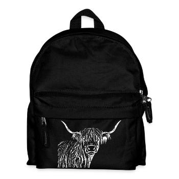 Cadeau de bovins Highland écossais - Sac à dos Enfant - noir - Devant