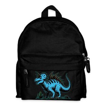 Blue Mutant Dinosaur Design - Kids' Backpack - black - Front
