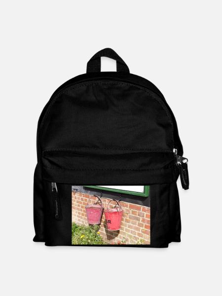 Weathered Pink Garden Buckets - Kids' Backpack - black