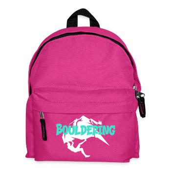 Boulder Bouldern Bouldering  - Kinder Rucksack - Fuchsia - Vorne