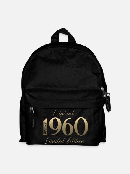 66. Geburtstag Original Januar Jahrgang 1960 - Kinder Rucksack - Schwarz