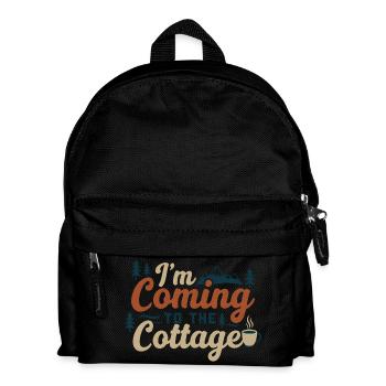 Ich komme zur Hütte - Kinder Rucksack - Schwarz - Vorne