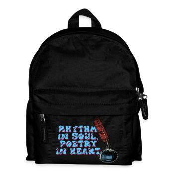 Poesie in Seele und Herz - Kinder Rucksack - Schwarz - Vorne