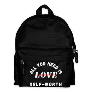All You Need Is Self-Worth – Mental Health - Kids' Backpack - black - Front
