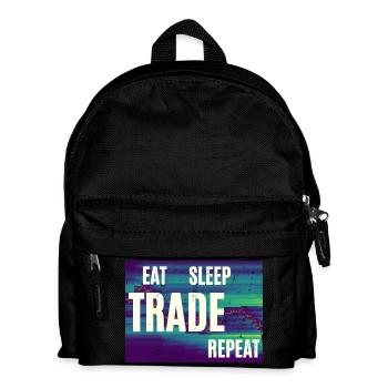 Eat Sleep Trade Repeat - Kinder Rucksack - Schwarz - Vorne