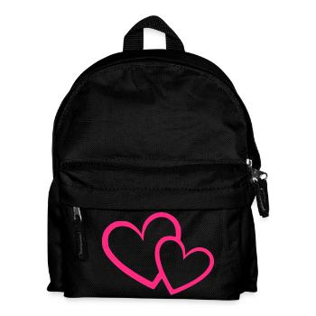 Cadeau de la Saint-Valentin en cœur rose rose - Sac à dos Enfant - noir - Devant