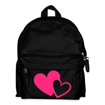 Cadeau de la Saint-Valentin en cœur rose rose - Sac à dos Enfant - noir - Devant