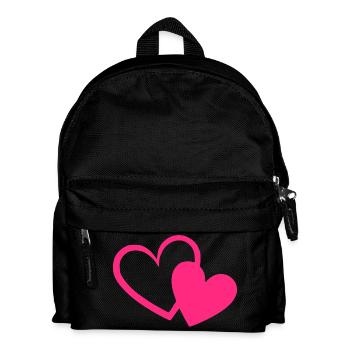 Cadeau de la Saint-Valentin en cœur rose rose - Sac à dos Enfant - noir - Devant