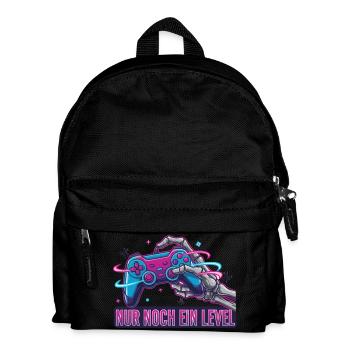 Nur_noch_ein_Level - Kinder Rucksack - Schwarz - Vorne