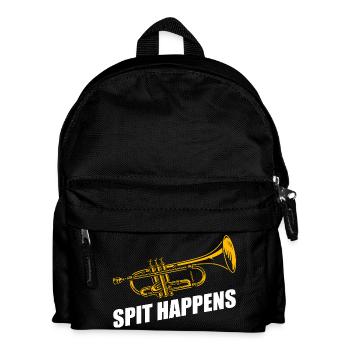 Spit happens trumpet player - Kids' Backpack - black - Front