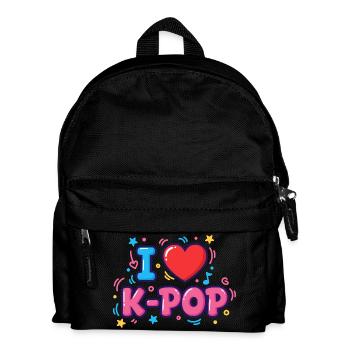 I Love K-Pop Cute Korean Music Anime Korea Korean - Kids' Backpack - black - Front