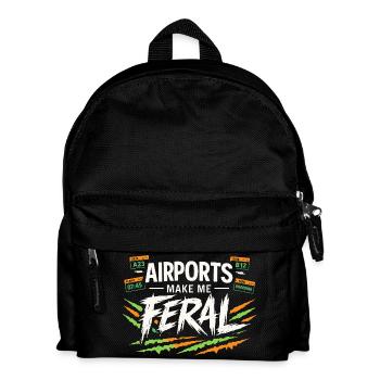 Reiseangst-humor, Flughafen-chaos, Fliegen Ist - Kinder Rucksack - Schwarz - Vorne