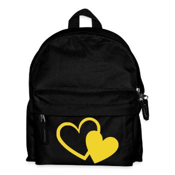 yellow heart yellow gift Valentine's Day - Kids' Backpack - black - Front