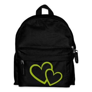 Cœur vert motif de cœurs verts - Sac à dos Enfant - noir - Devant