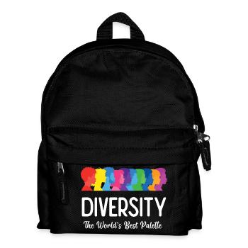 LGBT-Pride-Monat – Vielfalt. Die beste Palette - Kinder Rucksack - Schwarz - Vorne
