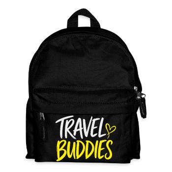 Travel Buddies lettering - Kids' Backpack - black - Front