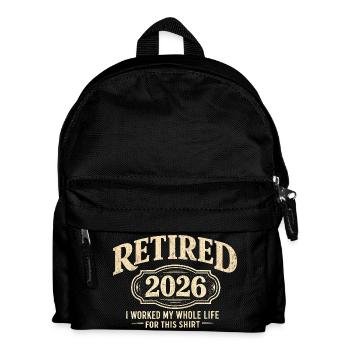 Rente 2026 – dafür habe ich mein ganzes Leben gear - Kinder Rucksack - Schwarz - Vorne