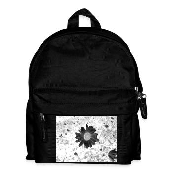 Cercle de fleurs monochrome - Sac à dos Enfant - noir - Devant