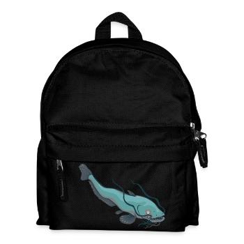 large catfish catfish fish lake pond cool bathing - Kids' Backpack - black - Front