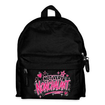 Pas très nonchalant écriture rose néon - Sac à dos Enfant - noir - Devant