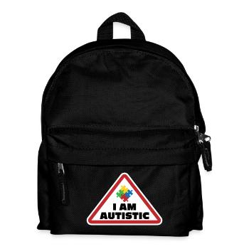 Je suis autiste : conception d’icônes de puzzle - Sac à dos Enfant - noir - Devant