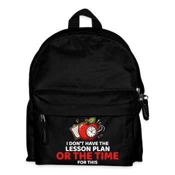 Pas de temps pour le plan de leçon Apple Clock - Sac à dos Enfant - noir - Devant