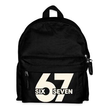 67 Six Seven – Urban Typografie - Kinder Rucksack - Schwarz - Vorne