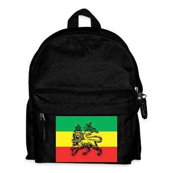 Haile Selassie I Jah Rastafari Rasta Reggae Roots - Kids' Backpack - black - Front