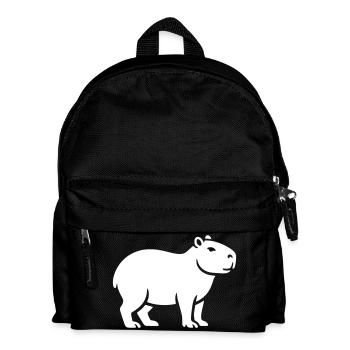 Capybara Wasserschwein - Kinder Rucksack - Schwarz - Vorne