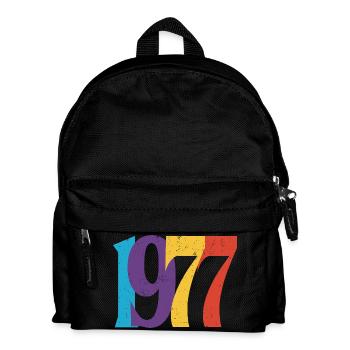 Geboren 1977 Geburtstagsgeschenk Geburtstag 77 - Kinder Rucksack - Schwarz - Vorne