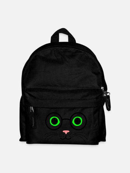 Katze Brille - Kinder Rucksack - Schwarz