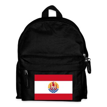 Nationalflagge von Französisch-Polynesien - Kinder Rucksack - Schwarz - Vorne