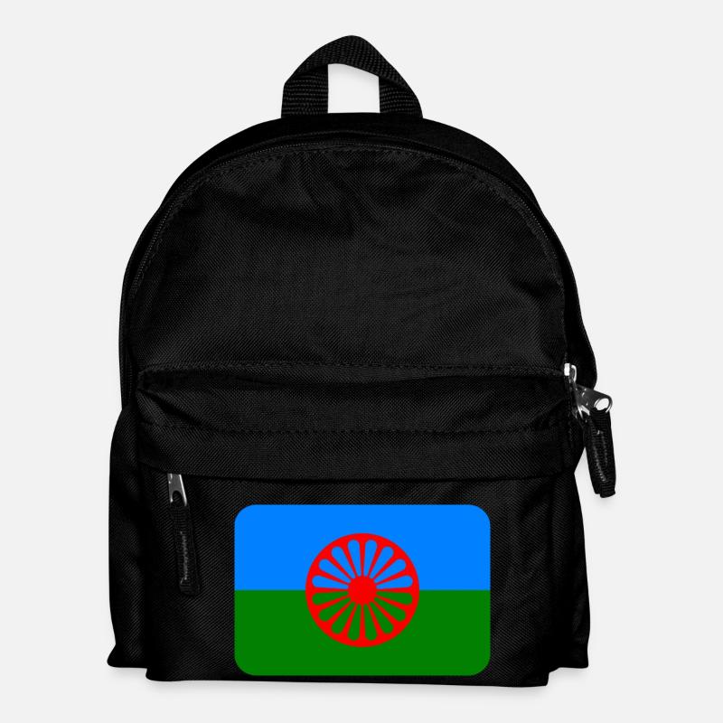 ROMANI FLAG round corner 400 dpi - Sac à dos Enfant - noir