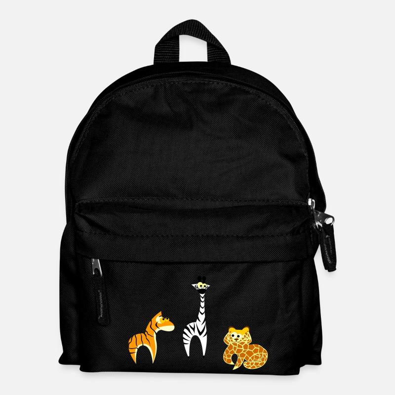 Zootiere - Kinder Rucksack - Schwarz