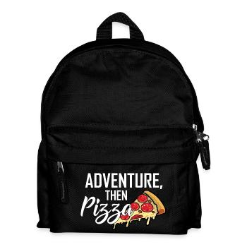 Adventure, Then Pizza - Kids' Backpack - black - Front
