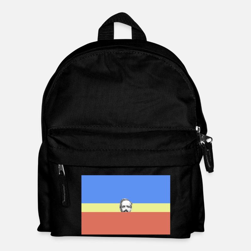 Kopf des Mannes - Kinder Rucksack - Schwarz