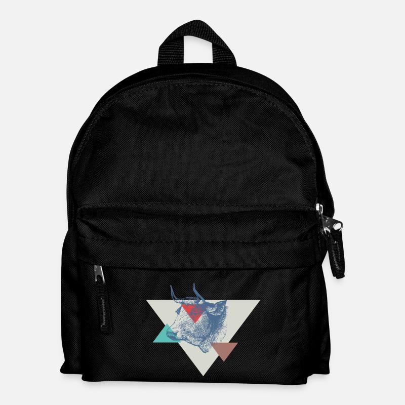 Kuh Dreieck Design - Kinder Rucksack - Schwarz