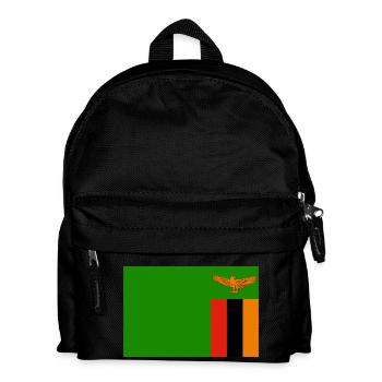 Sambia Flagg - Kinder Rucksack - Schwarz - Vorne