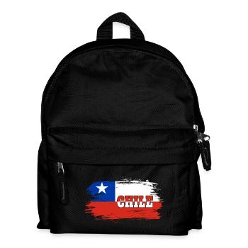 Chile Flagge / Geschenk Nationalflagge - Kinder Rucksack - Schwarz - Vorne