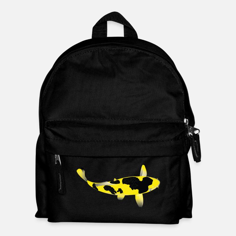 Koi-Karpfen - Gelb und Schwarz - Kinder Rucksack - Schwarz